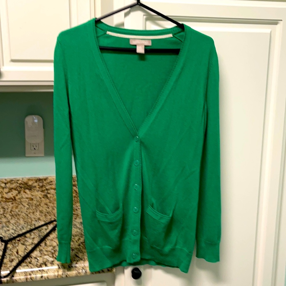 Banana Republic Green Cardigan - small